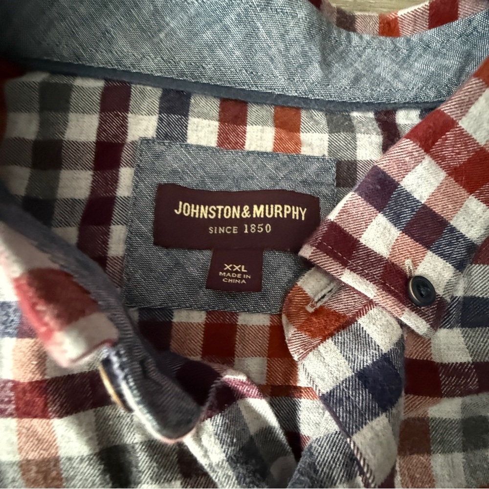 Johnston & Murphy Multicolor Check Patterned Flannel Shirt - XXL - Picture 3 of 8